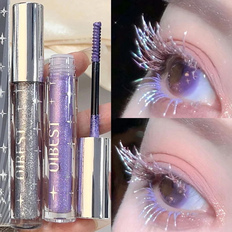 Pearly Glitter Lash Mascara Quick Dry Waterproof Lifting Curling Shiny Mascara Eyelash Extension Shimmer Sliver Sparkling Makeup