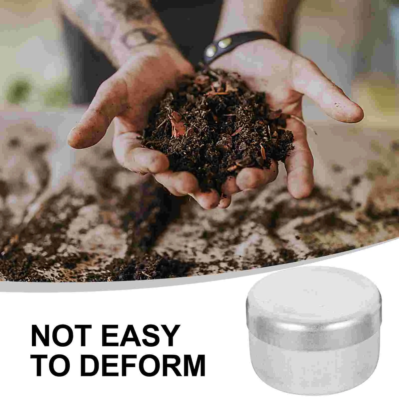 4 Pcs Soil Sampling Box Storage Containers Sample Weighing Holders Aluminum Empty Jar