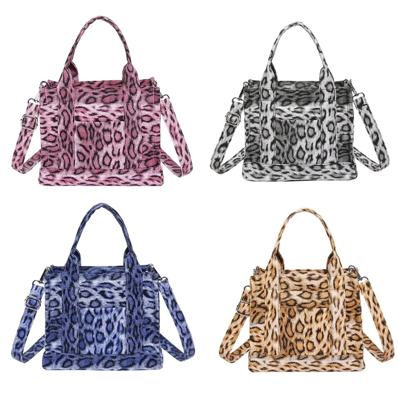 

Fashion Women's Satchel Purse with Adjustable Strap and Leopard Print Handbag