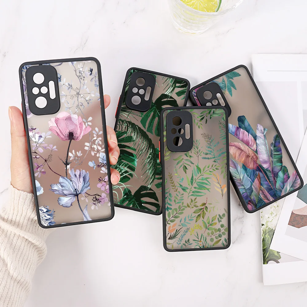 Palm tree Leaves Plant Flower Phone Case for Poco X3 X5 F5 Pro F3 Case Xiaomi Redmi Note 12 11 10 9 8 Pro 13c Mi 13t Pro Cover