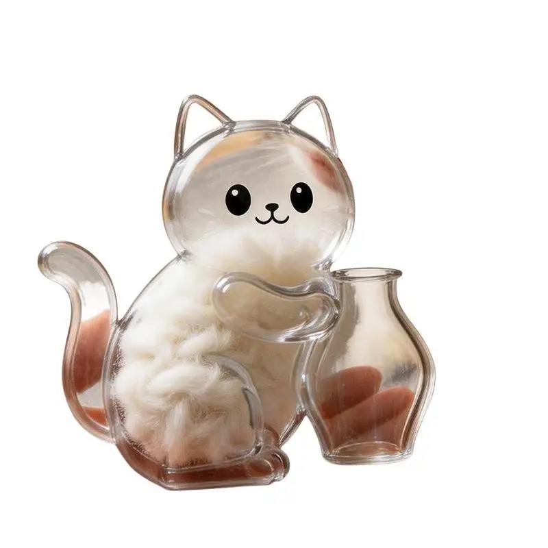 Transparent Pet Hair Storage Refrigerator Magnets Fur Keepsake Capsule DIY Souvenir Fridge Decor