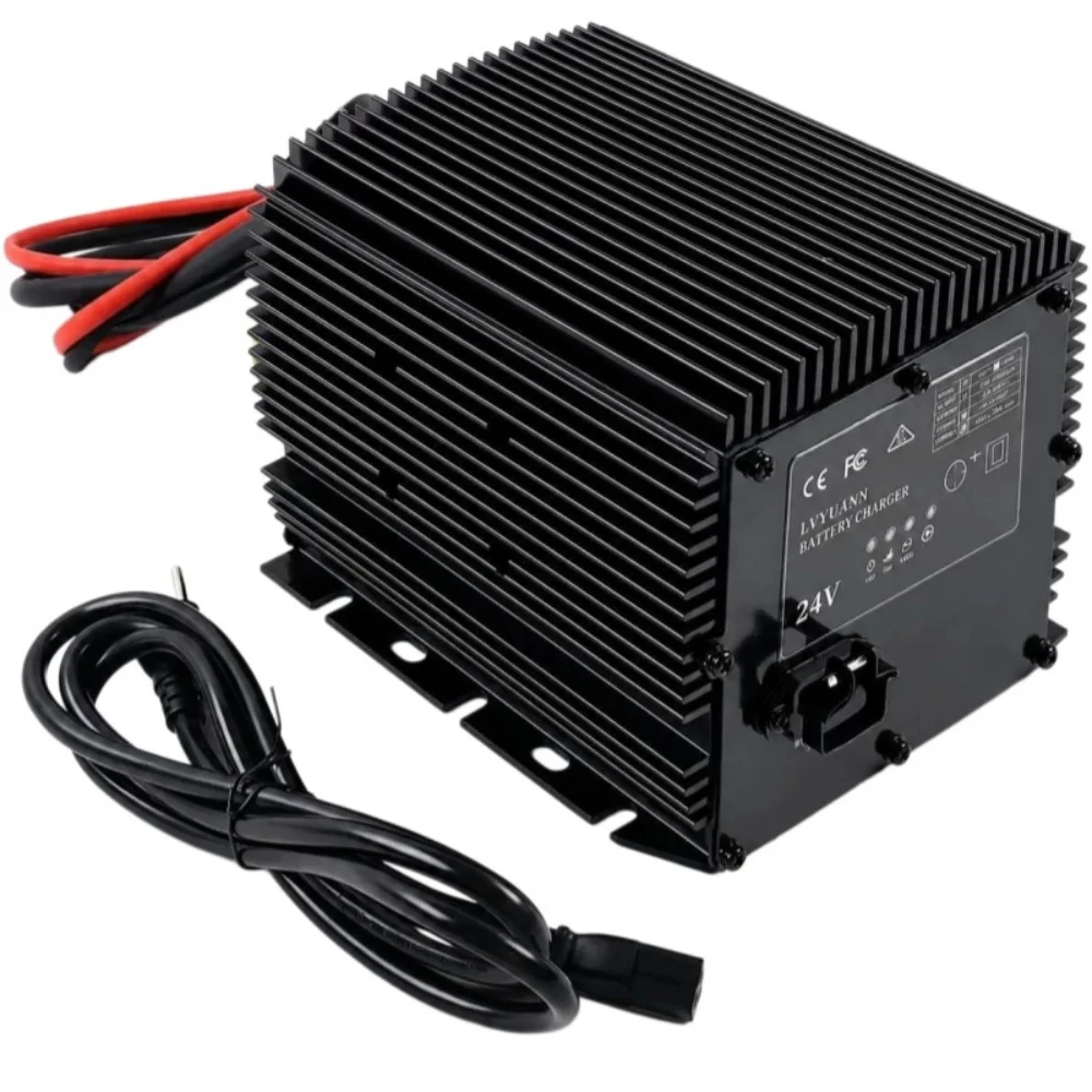 Scissor Lift Black Charger, 24V 25A Battery Charger for JLG Genie Skyjack Lifts Replace HB600-24B 96211 128537 161827 90799