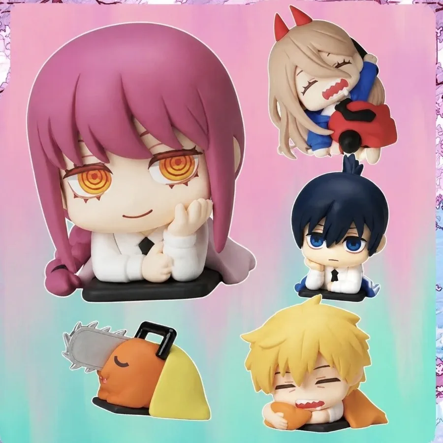 3 Zoll Chainsaw Man Schlafende Actionfigur Kawaii Power Denji Cutecore Anime-Figuren Aki Makima Pochita Sammlerstück Spielzeug Geschenk – Detail 2