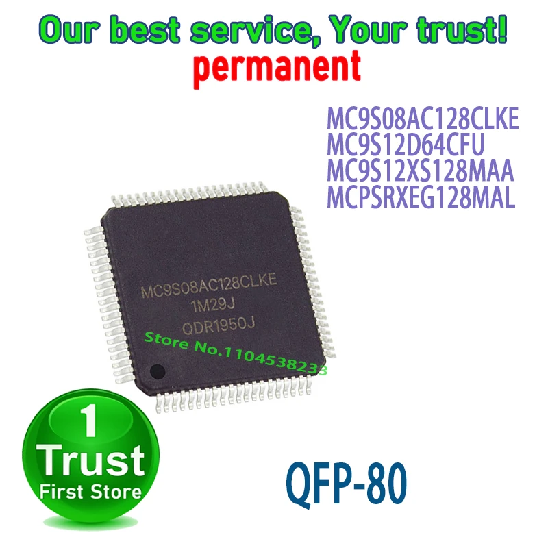 1PCS~5PCS/LOT MC9S08AC128CLKE MC9S12D64CFU MC9S12XS128MAA MCPSRXEG128MAL QFP80 NEW and Original in Stock