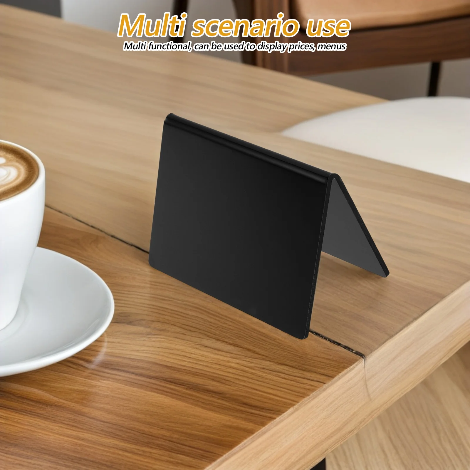 ป้ายกระดานดำอะคริลิคขนาดเล็ก 6 ชิ้น สำหรับตกแต่งงานเลี้ยง งานแต่งงาน บุฟเฟ่ต์ แสดงอาหาร สามารถลบได้