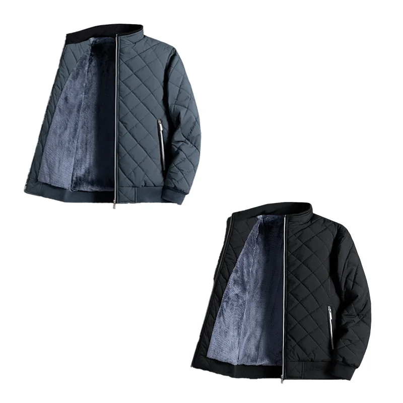 Флисовая теплая зимняя куртка для рыбалки с ромбовидным узором, приключения в холодную погоду, рыболовные поездки, идеально подходящая для рыболовников на открытом воздухе