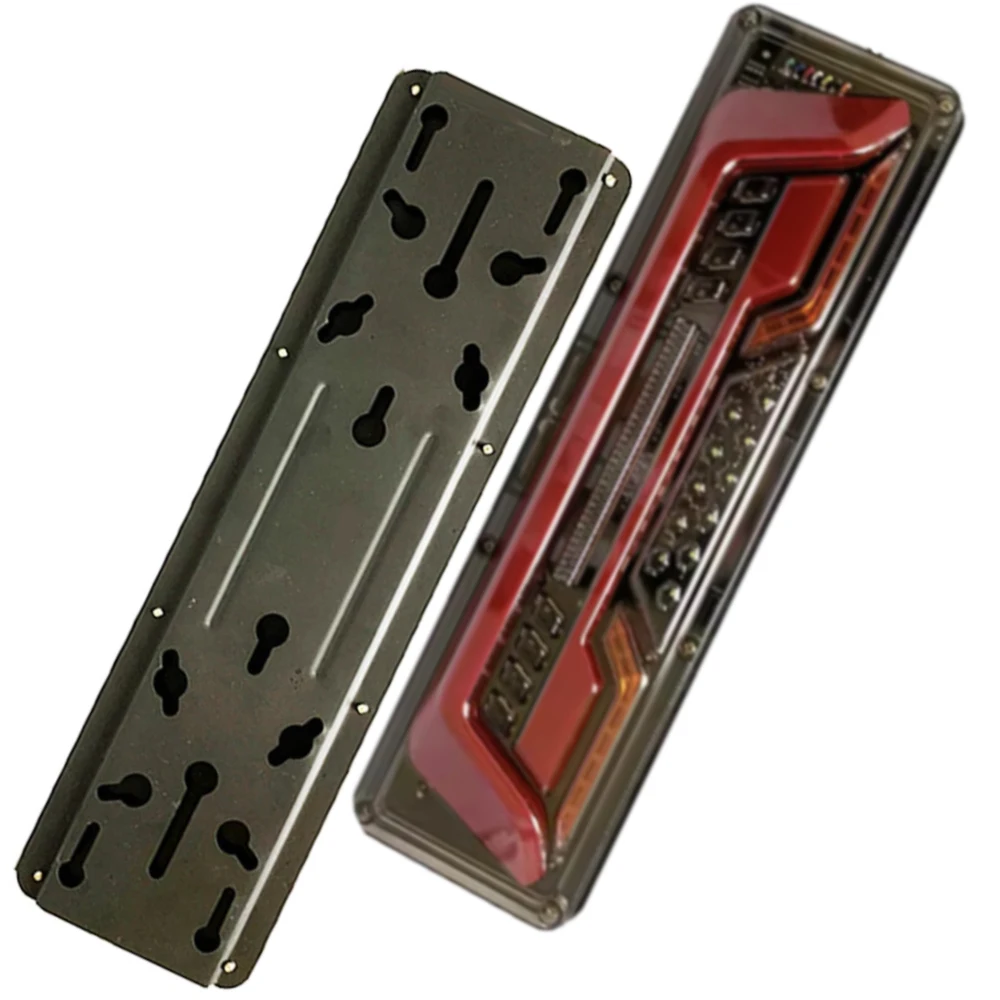 زوج 46 سنتيمتر 24 فولت LED الخلفية الذيل مقطورة أضواء مؤشر إشارة ديناميكية الفرامل وقف عكس مصباح الذيل ضوء لشاحنة مقطورة عربات #2