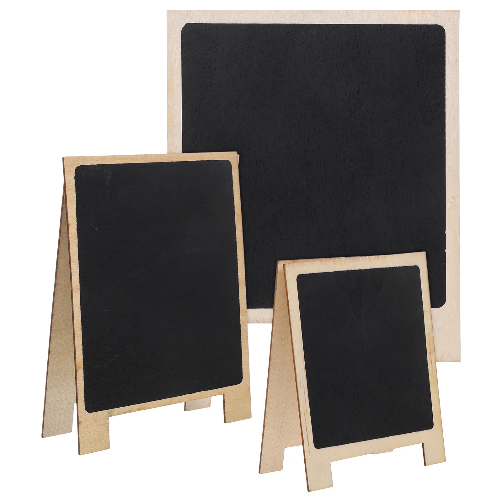 3Pcs Mini Chalkboard Sign Small Blackboards Reusable Erasable Portable Desktop Decor for Restaurants Parties Weddings Boutiques