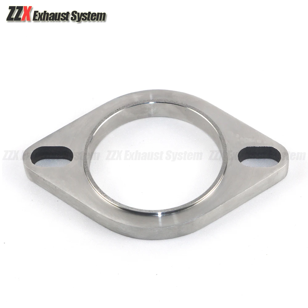 Automotive exhaust muffler 304 stainless steel welded flange two-hole sealing gasket 45/51/57/60/63/70/76mm