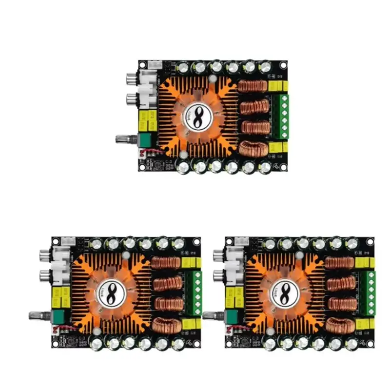 

TDA7498E 2.0 HIFI Stereo Module 3Pcs 160Wx2 High Power Digital Power Amplifier Board BTL 220W With Cooling Fan Support-ABFT