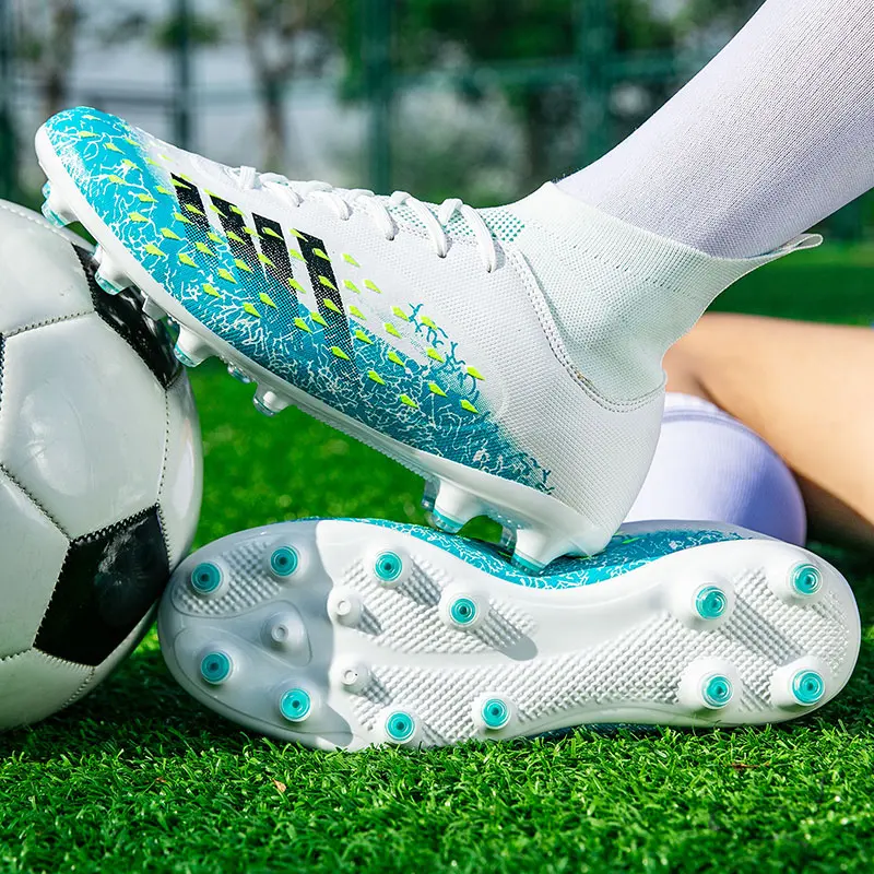 Botas de fútbol AG/TF para hombre, calas de fútbol de alta calidad, antideslizantes, transpirables, para entrenamiento en interiores