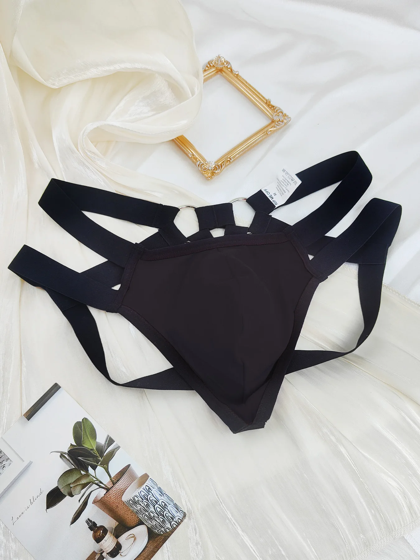 ملابس داخلية مثيرة للرجال عبودية رجل جوك حزام ثونغ شبكة G سلسلة حزام رياضي مطاطا جوفاء الملابس الداخلية T-الظهر القضيب الحقيبة السروال #3