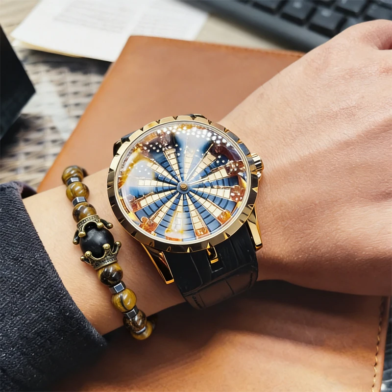 Leather Watch Band Men - Luxuriöse Royal Knight Uhr für Herren