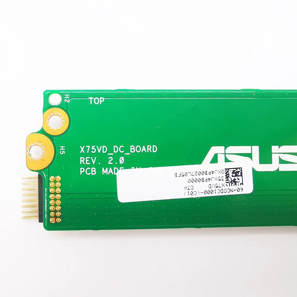 Placa de alimentación CC para ASUS X75V X75A X75VD F75VD X75VB portátil DC-IN placa de botón de encendido de carga accesorios de reparación de interruptor