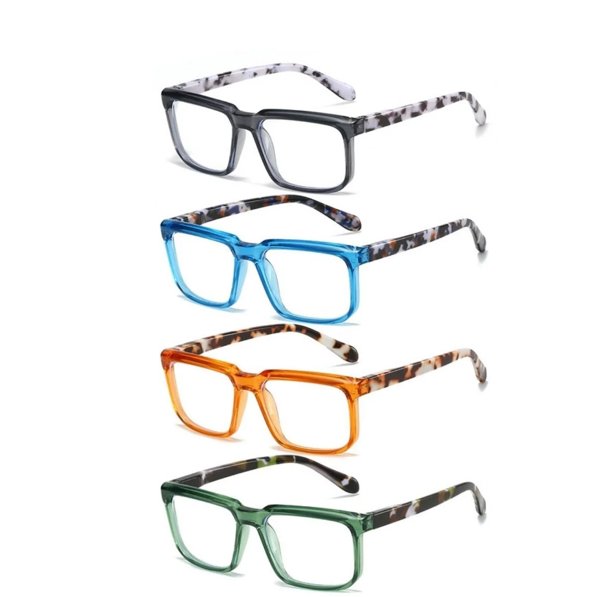 2PCS Men Prescription Reading Glasses Optical Lenses Myopia Eyewear Women Blue Light Blocking Goggles PC Eyeglasses Frame