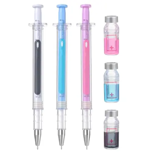 100Pcs Syringe and Bone Nurse Pens Medical Nurse Gifts Halloween Party Favors Goodie Bag Fillers for Adults