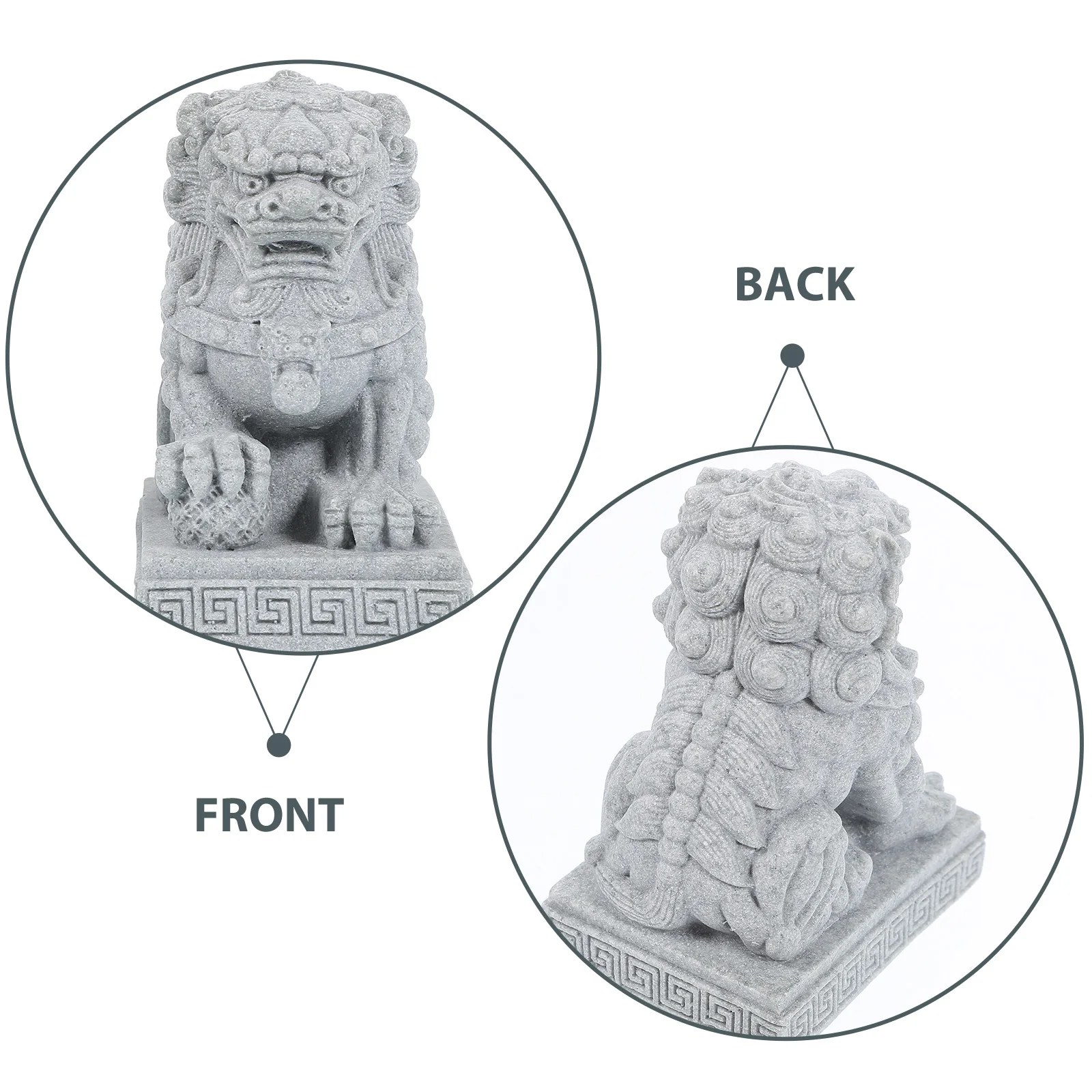 

1 stone Decor Mini Lion Statue Zen Garden naments Stone Office Bonsai Aquarium Figurine Display