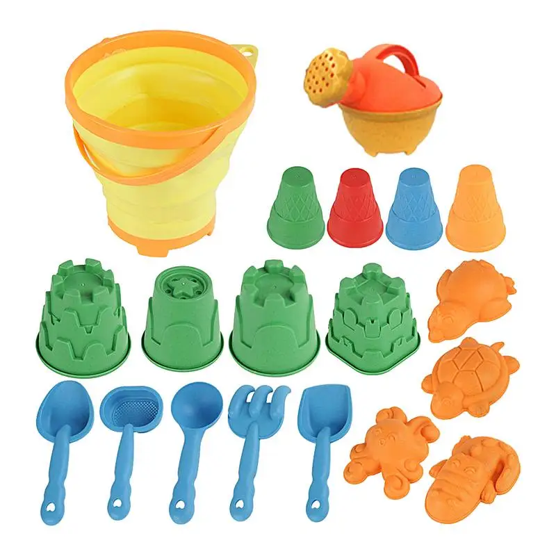 

Sand Castle Toys Sand Toy Set For Creative Play Bucket Shovel Sand Sifter 20Pcs Dig Stack Carve Build Sandcastles Sandbox Toys