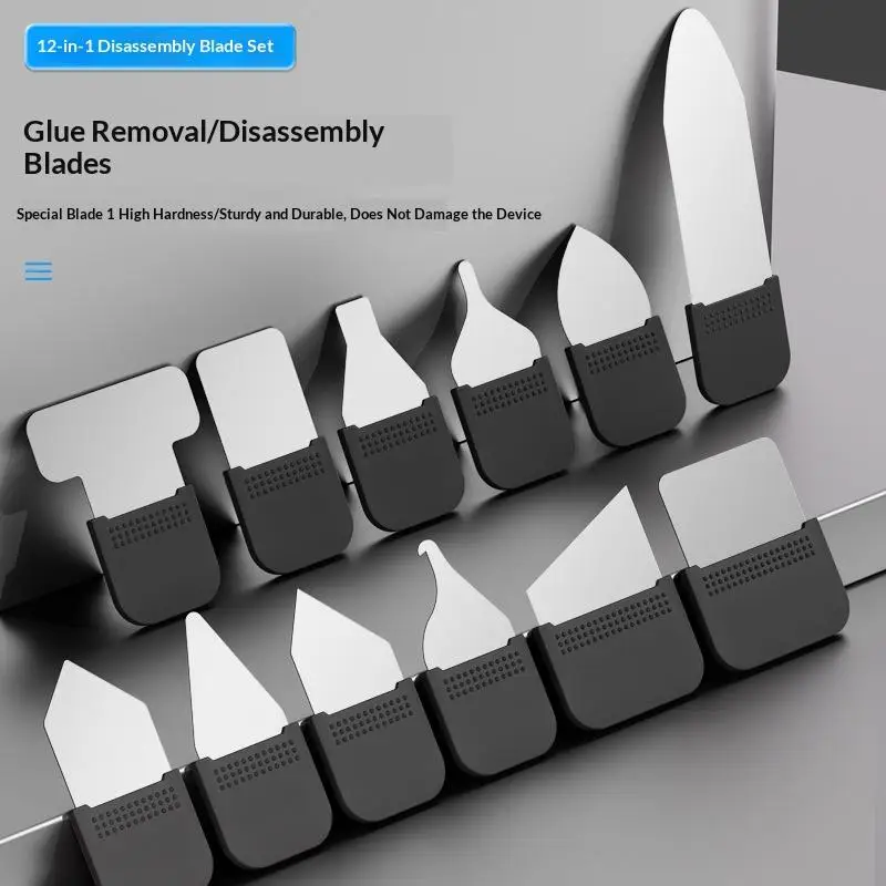 12 in 1 Multi-functional Disassembly Blade Set Durable Metal Pry Kit for Phone Laptop Tablet Electronics Repair