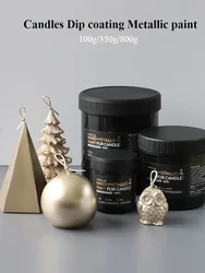 350/800g Candle Dip Coating Metallic Paint Silver/Rose Gold Pigment DIY Scented Candle Column Wax Christma Tree Wax Coloring Dye