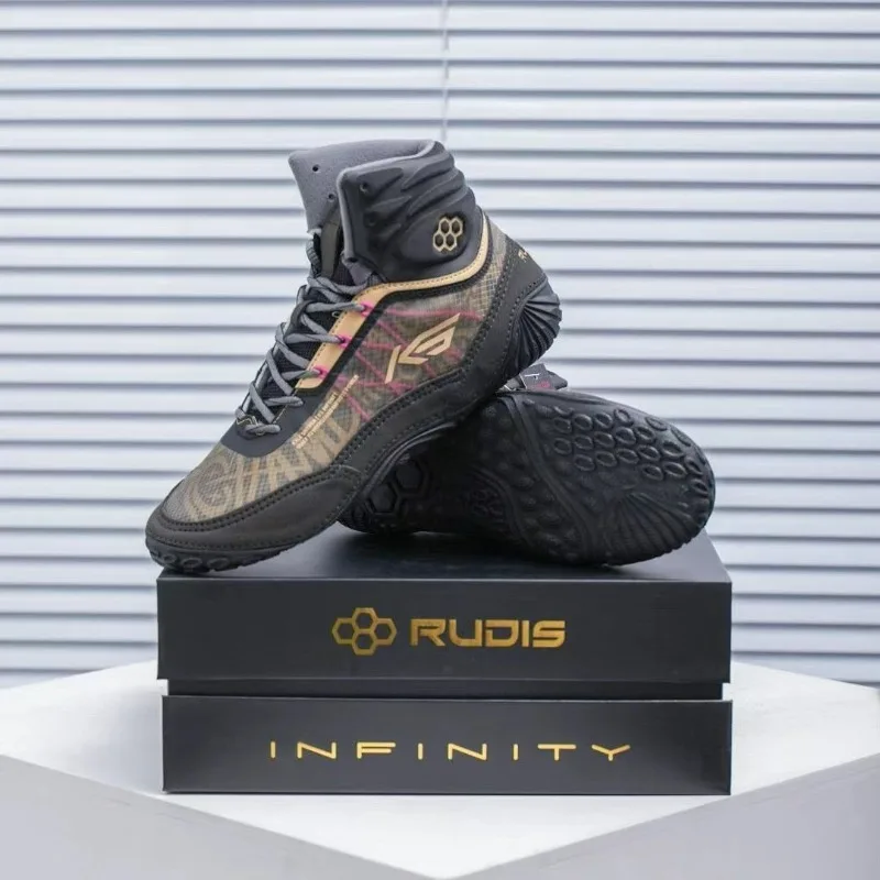 

2025 New Wrestling Boots Men Women Luxury Brand Boxing Shoes for Unisex High Top Fighting Shoes Competition Sport Training Shoe