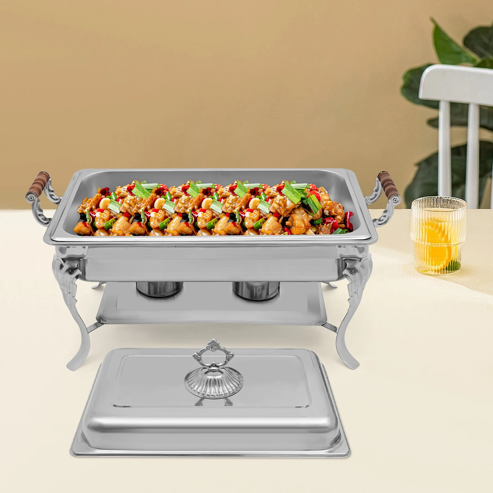 Desktop Stainless Steel Chafing Dish, Edelstahl Chafing Dish Buffet Set