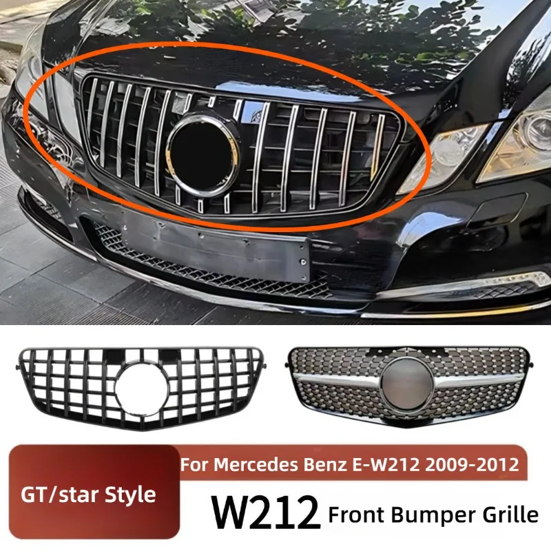 

Для Mercedes Benz E-W212 2009-2012 E260 E300 E200 GT/звездочный стиль, автомобильный передний бампер, решетка, комплект кузова, тюнинг, автоаксессуары