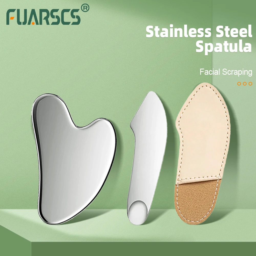 Spatola per fondotinta 420 massaggiatore in acciaio inossidabile maschera in pietra e cucchiai per crema per gli occhi raschiatura facciale Set di strumenti per la cura della pelle di bellezza in metallo