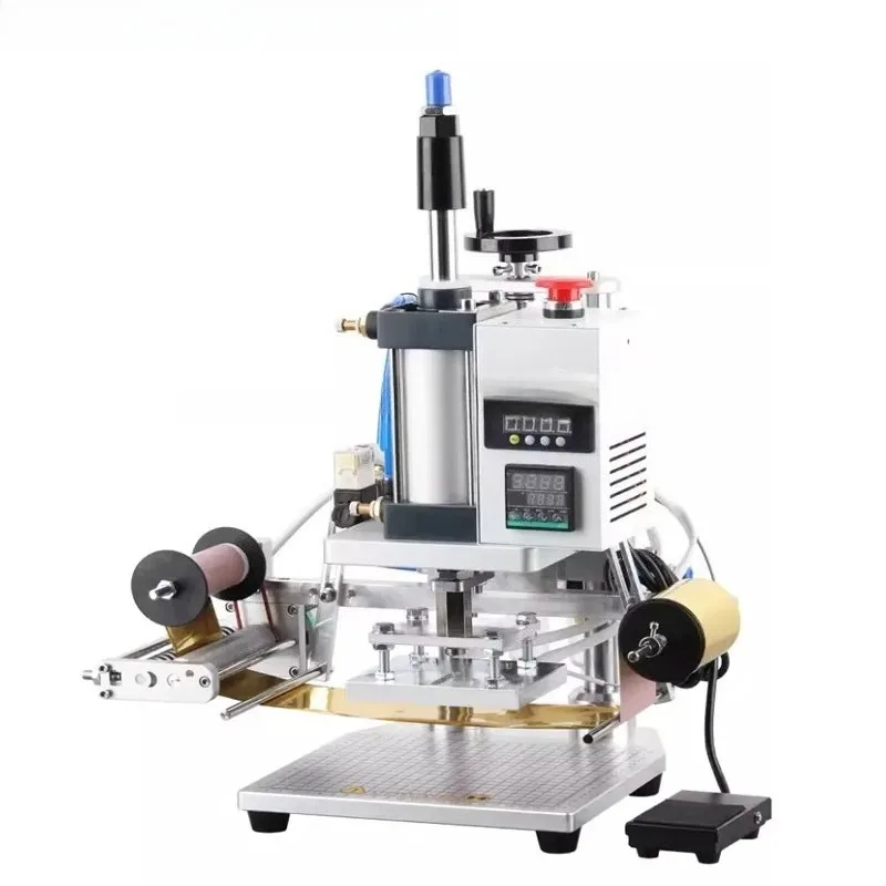 -Pneumatic desktop hot stamping machine leather LOGO business card album leather hot stamping machine-