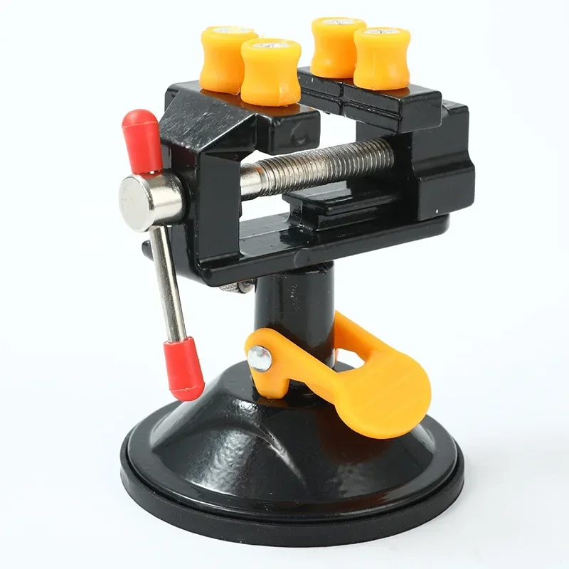 

Mini Drill Press Vise Clamp with suction cup 360 Degree Rotation Table Bench Vice Table Sculpture Craft Carving Tool