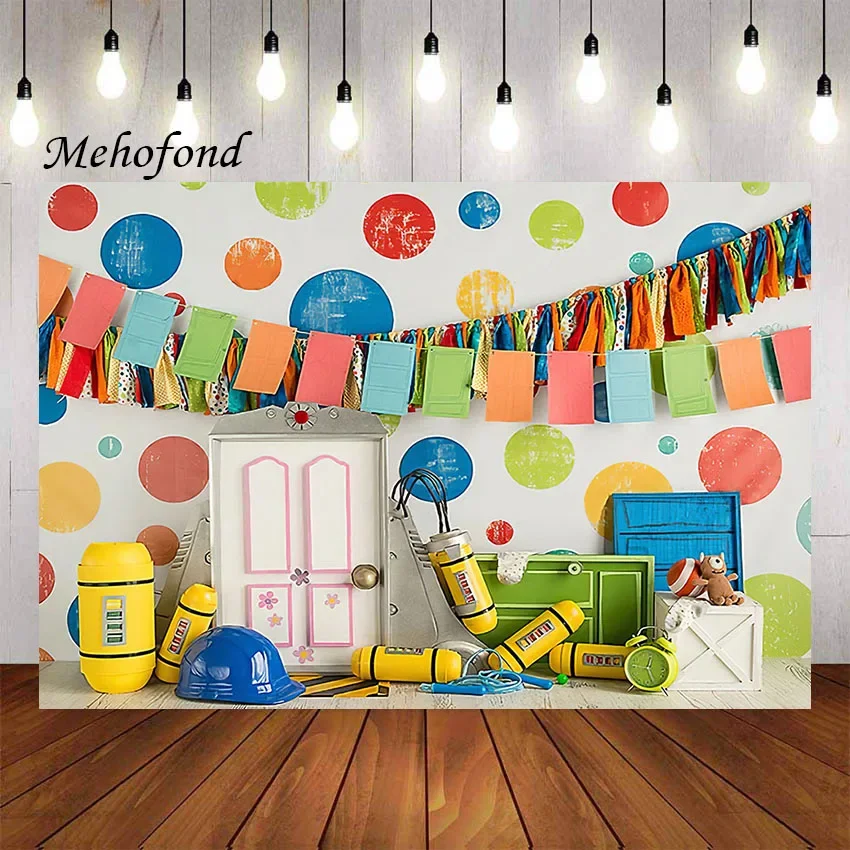 Mehofond-Photography-Background-Kids-Children-1st-Birthday-Party-Cake-Smash-Portrait-Decoration-Backdrop-Booth-Photo-Studio-Prop