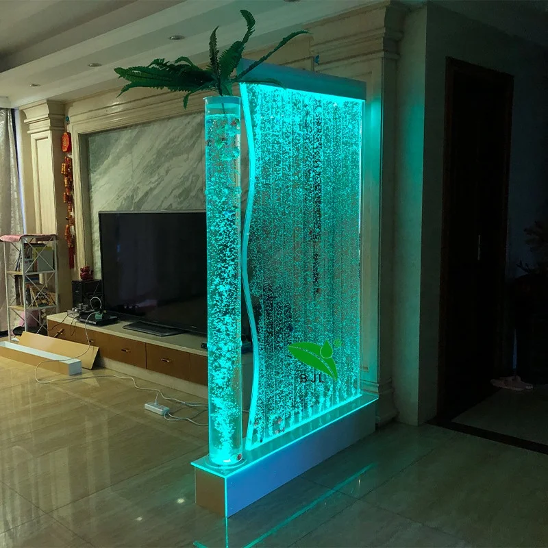 Custom, home decoration Led acrylic screen partition water bubble wall