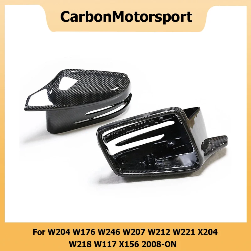 Carbon Fiber Mirror Cover For Mercedes W204 W176 W246 W207 W212 W221 X204 W218 W117 X156 2008-ON Rearview Side Door Caps