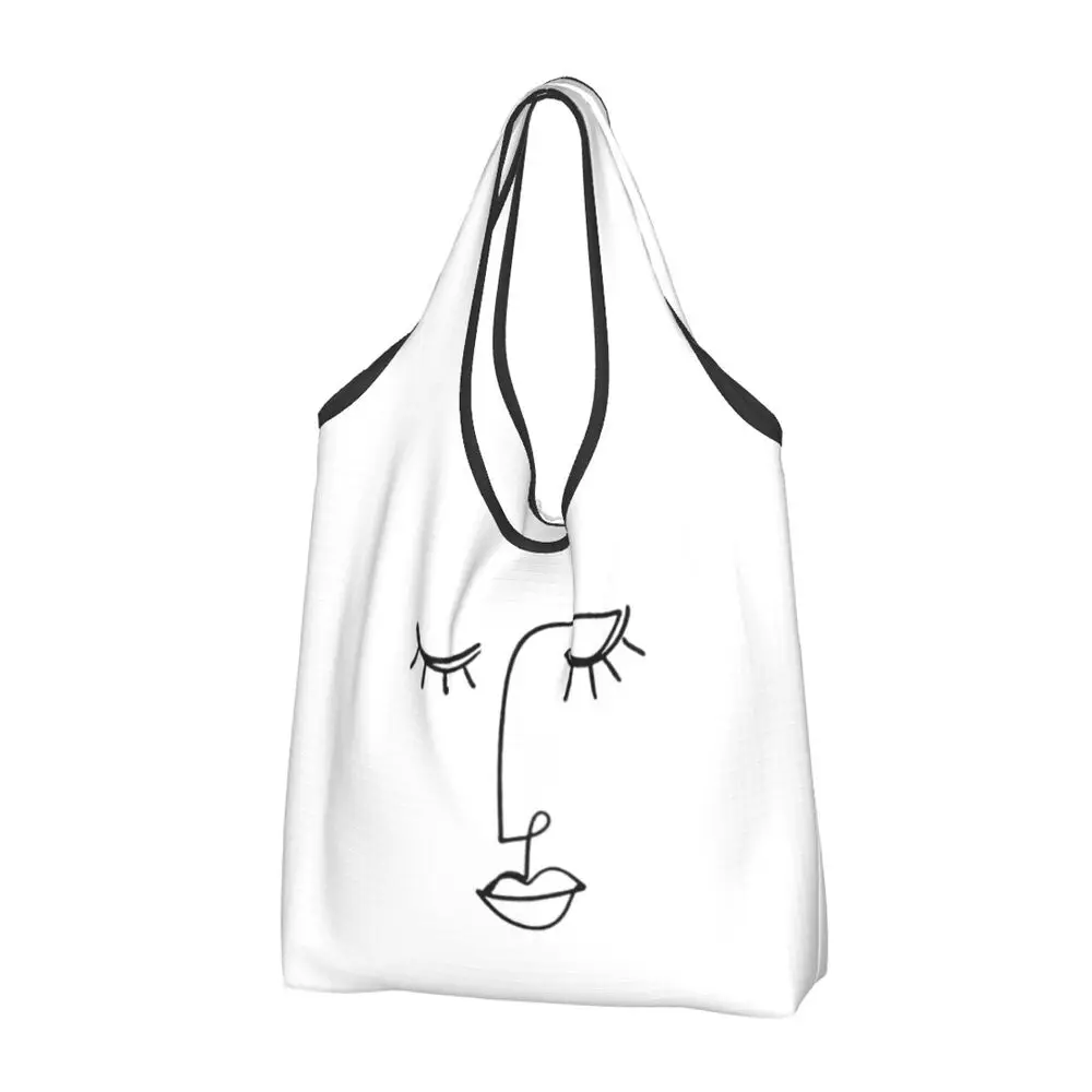 

2025 New Style Custom Funny Spain Pablo Picasso Guernica Shopping Tote Bag Portable Groceries Shopper Shoulder Bag