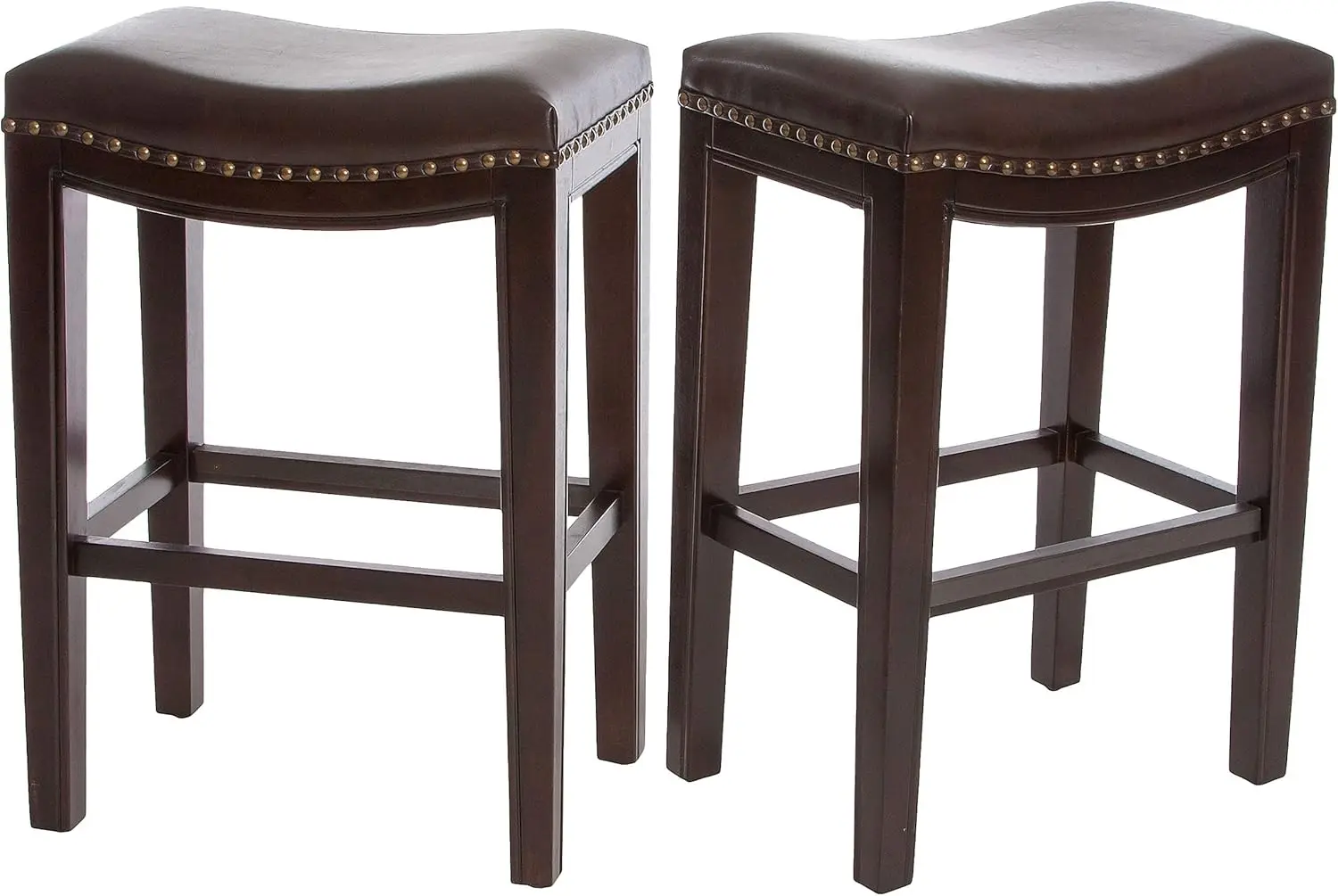 Avondale Backless Faux Leather Counter Stools, 2-Pcs Set