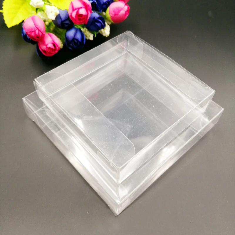 100pcs ABB Transparent Clear PVC Gift Box Packaging Christmas Wedding Plastic Box for Jewelry Storage Boxs Candy Small Gift Boxs