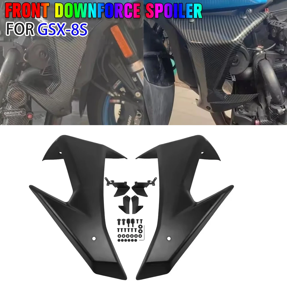 

Motorcycle Front Downforce Spoiler Winglet For Suzuki GSX-8S GSX 8S GSX8S 2023-2025 Frontal Sport Naked Aerodynamic Wing Kit