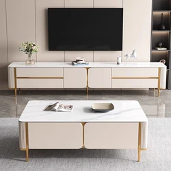 Porta TV bianco di lusso Estetica premium Elegante mobile TV minimalista Semplice ed elegante Muebles De Salón Para Tv Mobili per la casa