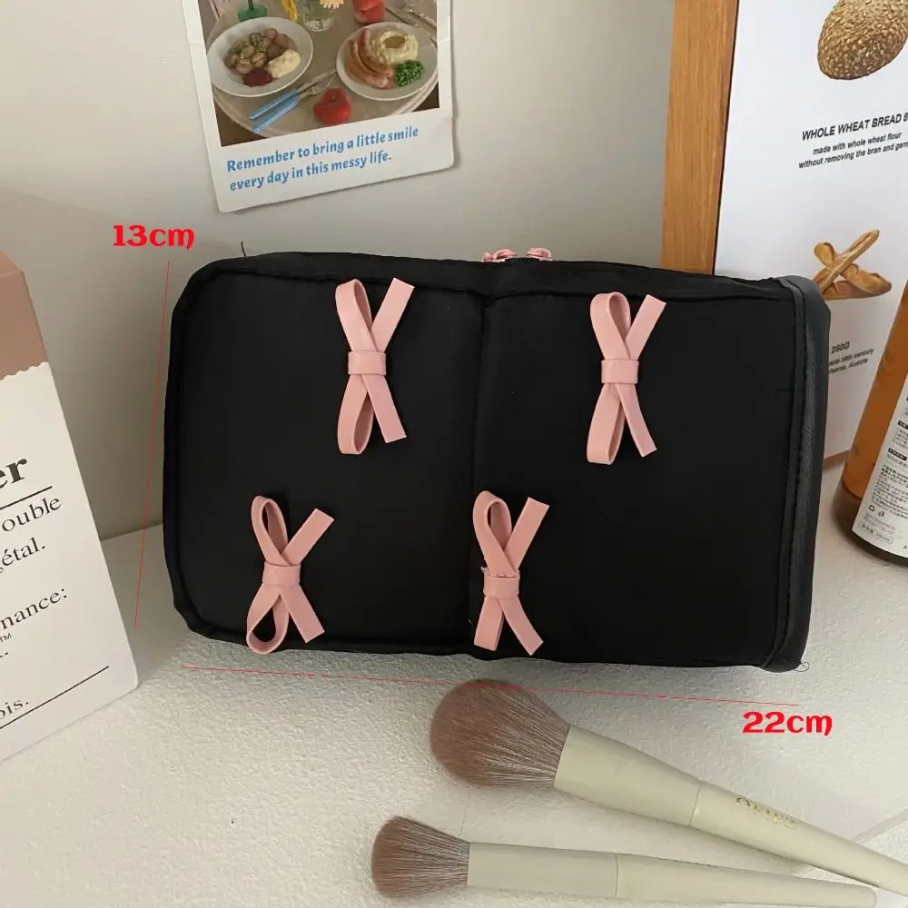 INS Canvas Makeup Bag Large Capacity Portable Cosmetic Bag Stationery Bag Pen Holder Storage Bag Home
