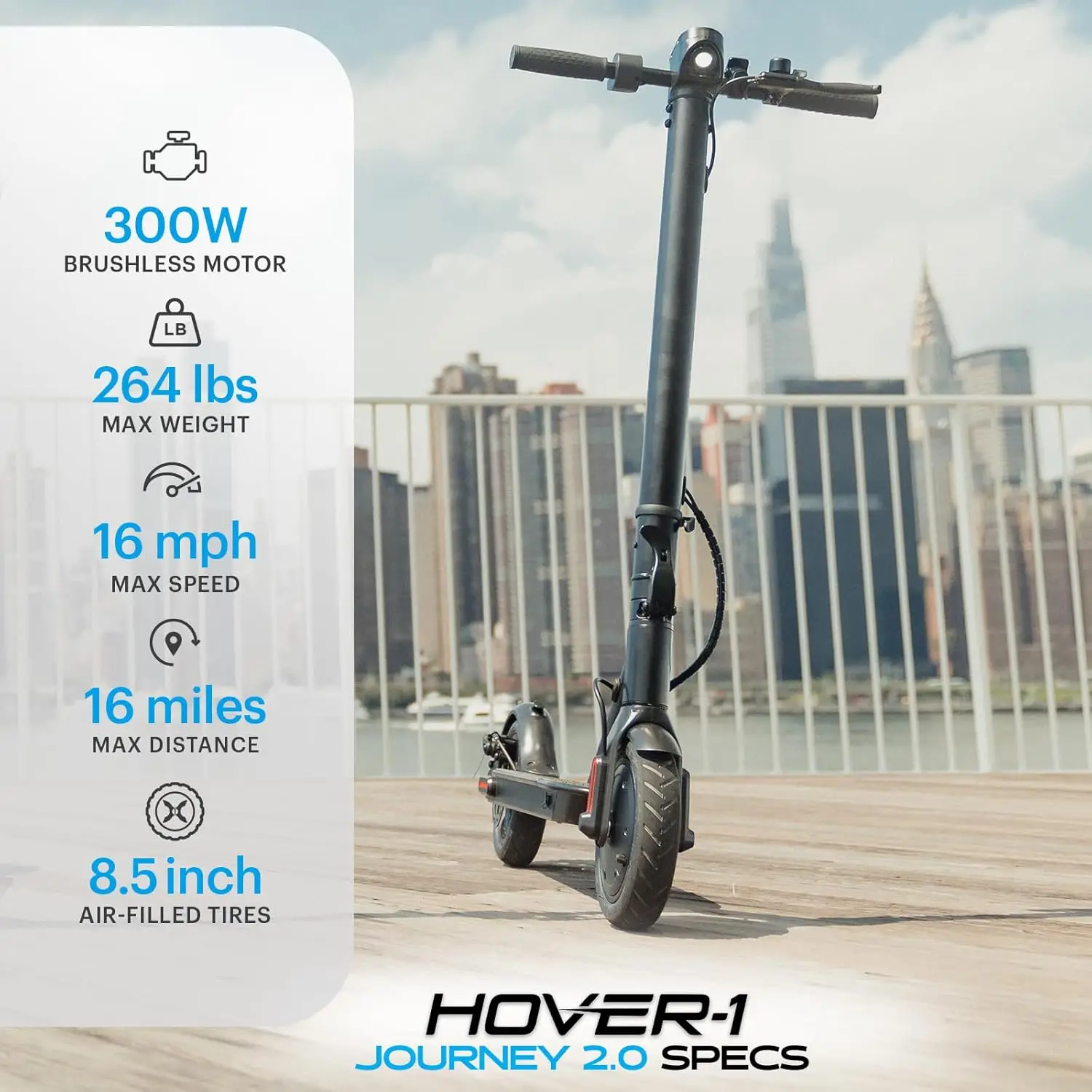 Hover-1 Journey 2.0 Electric Folding Scooter - YELLOW