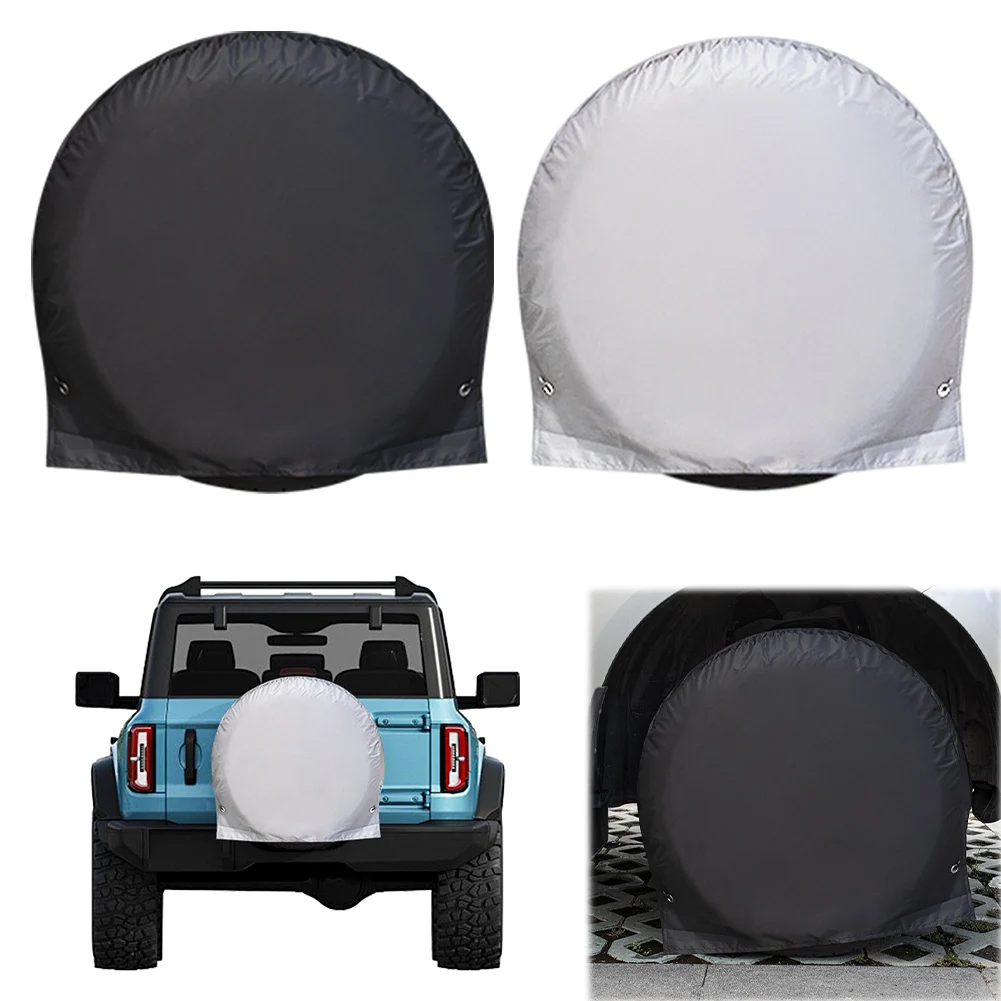 

RV Tire Cover UV Resistant Spare Tire Cover Sun Protection Automotive Wheel Protector for Trailer Camper Truck SUV