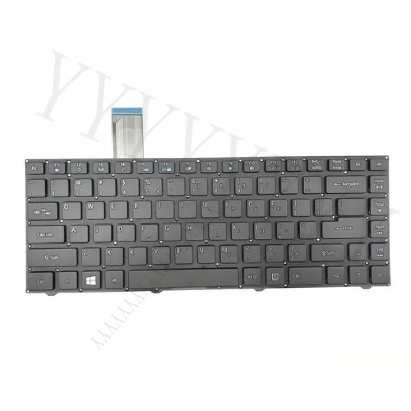 QBrand لوحة مفاتيح سوداء جديدة للولايات المتحدة UI لجهاز Acer Aspire One Cloudbook مقاس 14 بوصة AO1-431