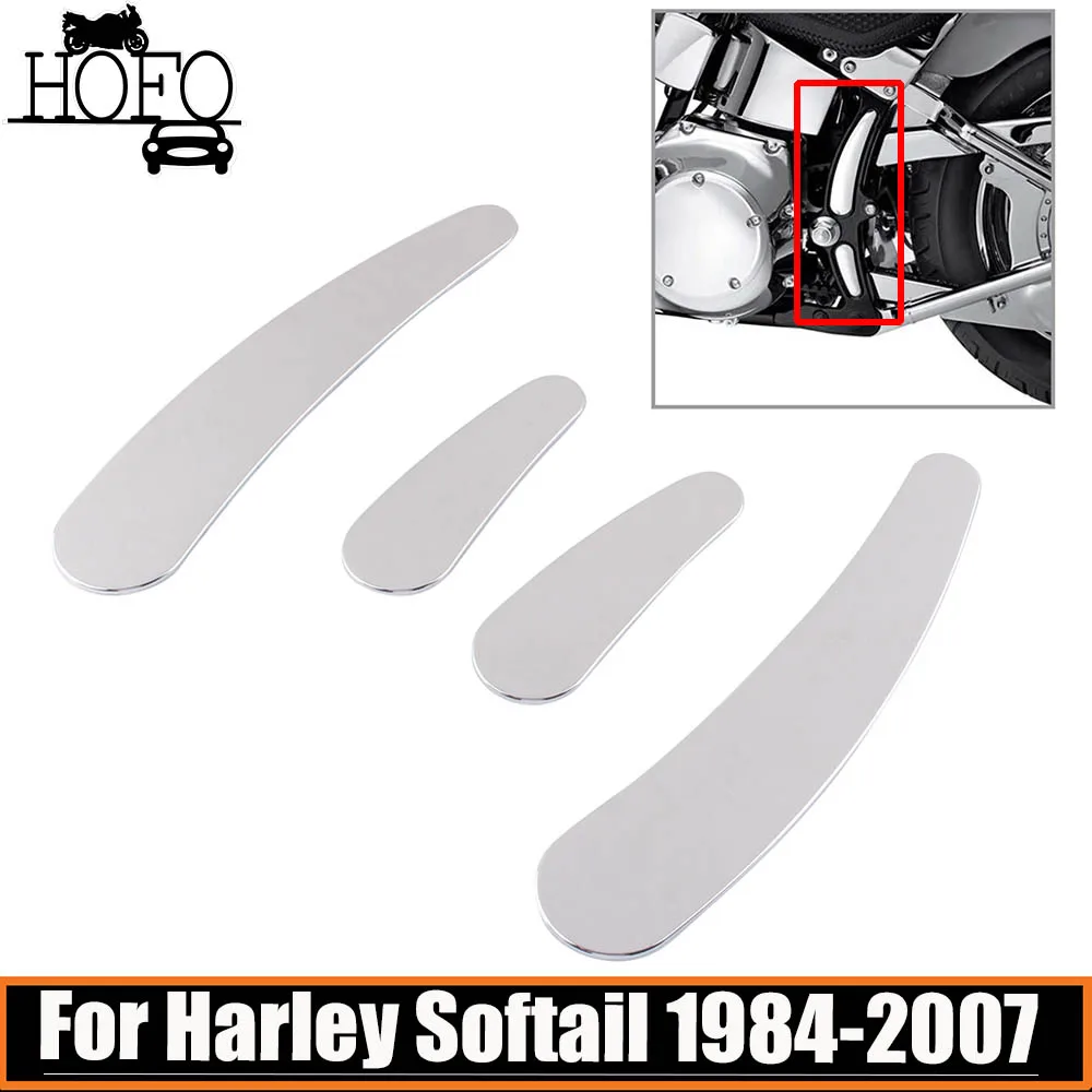 Chrome Motorcycle Curved Swingarm Frame Inserts Pivot Bolt For Harley Softail FXST FXSTC 1984-2007