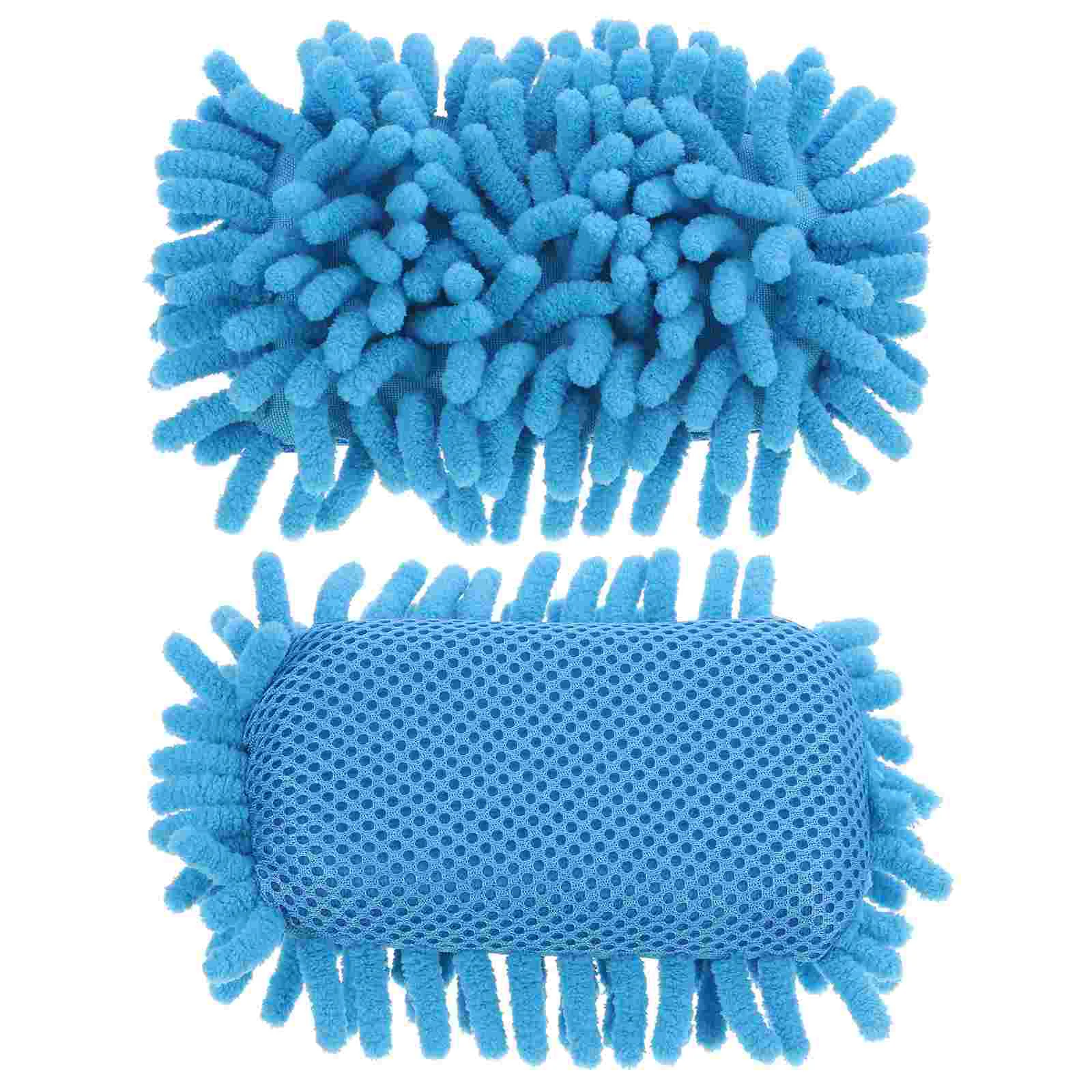 2 Pcs Chenille Blackboard Eraser Whiteboard Microfiber Car Wash Mitt School Supplies Cleaner