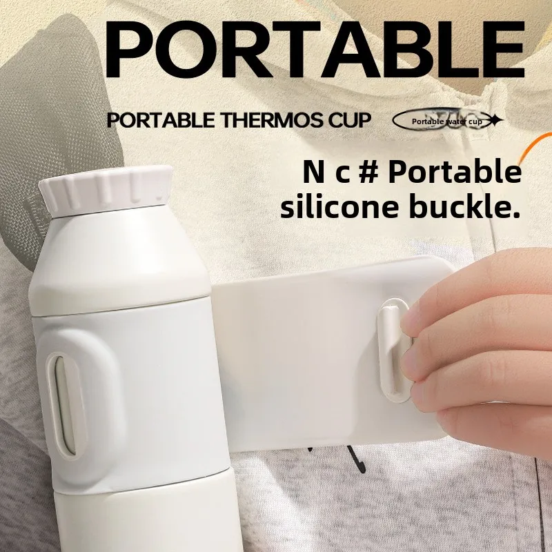 New outdoor sports travel portable backpackable large-capacity insulated cup for cycling 16oz compact hot and cold water bottle