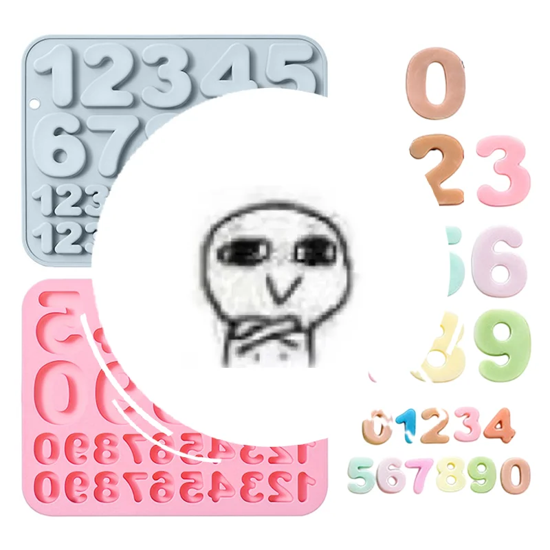 

Силиконовая форма для номера, форма для шоколада с номером 0-9, многоразовая форма для номеров, украшения для торта «С Днем Рождения», форма для выпечки кексов