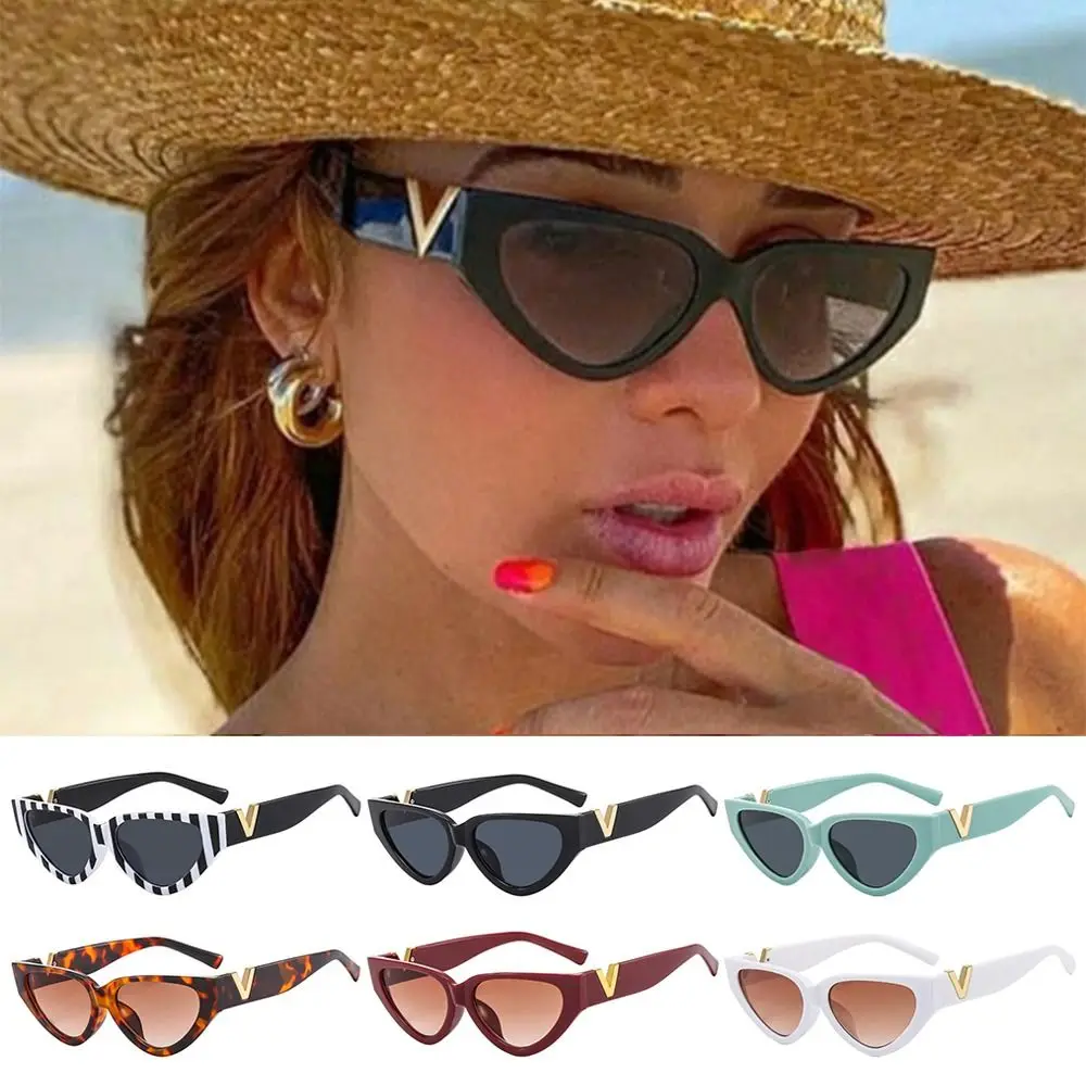 

Vintage Aesthetic Cat Eye Sunglasses UV400 Protection Y2K Sun Glasses Black Shades for Women & Men