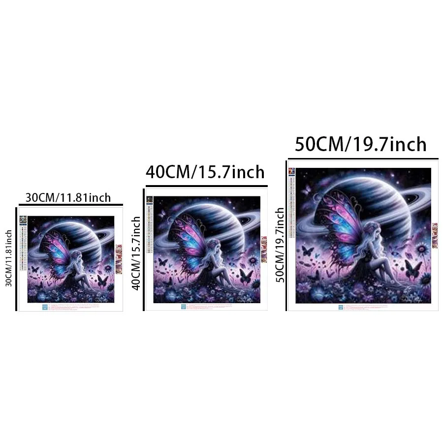 1 piece, 5D, DIY, round diamond painting kit, sprite, planet mosaic, diamond art, home decoration