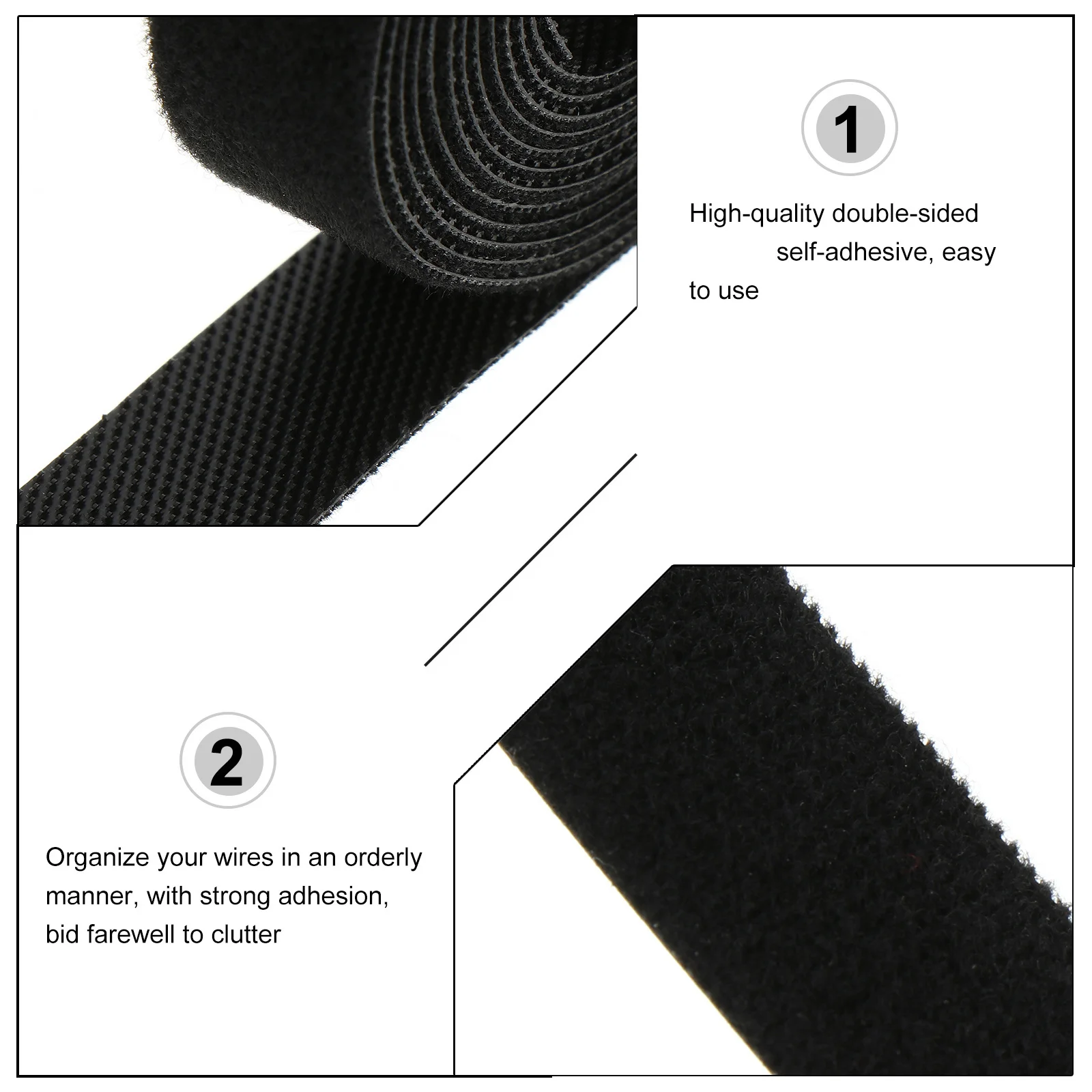 

6 Rolls Reusable Cable Straps Premium Hook and Loop Cord Organizer for Power Cables Audio Guitar Wires Tools Yoga Mat