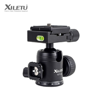 XILETU GT-0 Panoramic Ball Head with Removable Cold Shoe Quick Release Plate for SLR Macro Camera Tripod Slide Rail Accessories